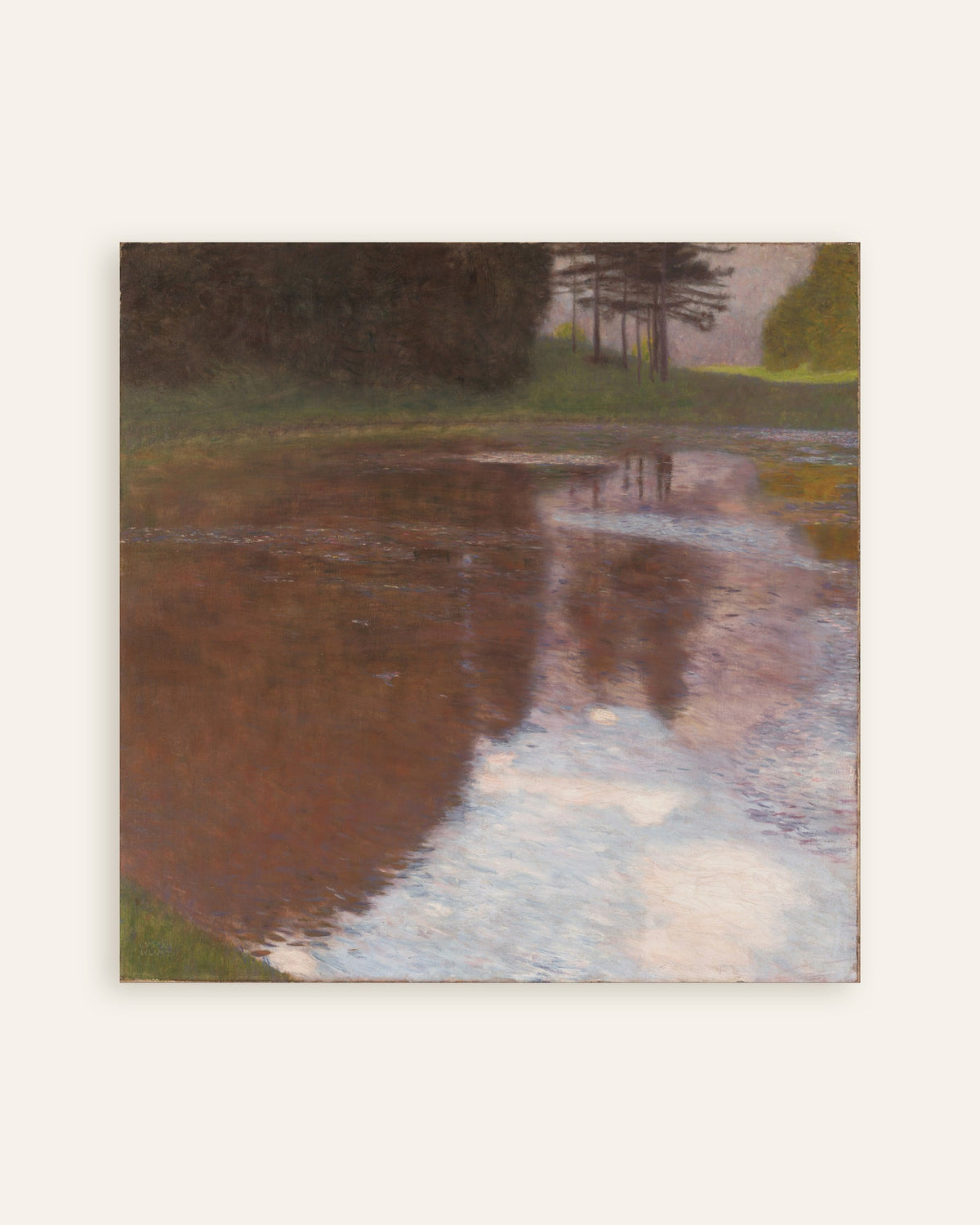 Poster Stilla damm (1899) av Gustav Klimt, miniatyr