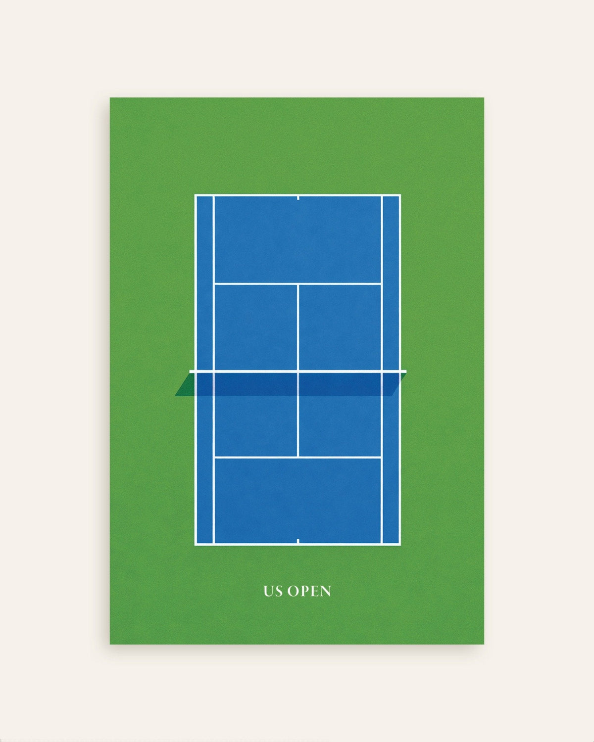 Miniatyr av US Open-tennisp poster – modern poster med blå tennisbana