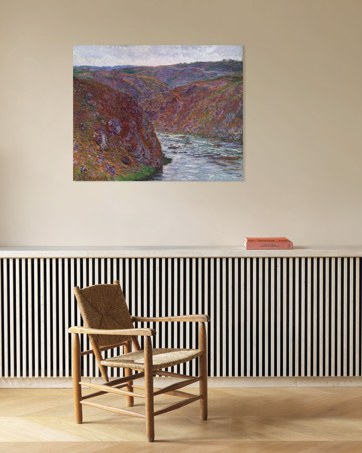 Poster Creusedalen, grå dag (1889) av Claude Monet