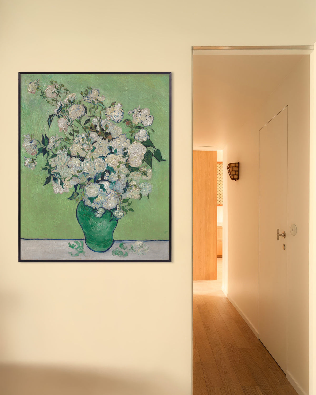 Poster med Rosvas (1890) av Vincent van Gogh, med metallram