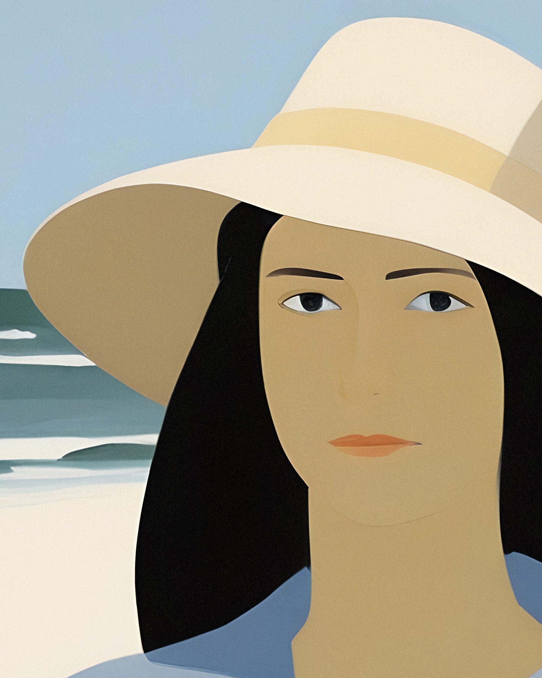 Vi och Hennes Hatt - Strandporträtt Affischer