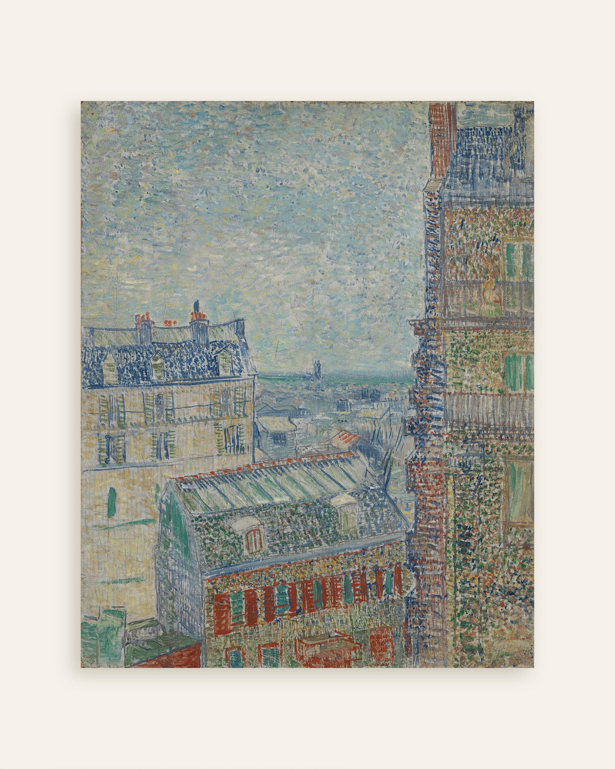 Poster med Utsikt från Theos lägenhet (1887) av Vincent van Gogh, miniatyr