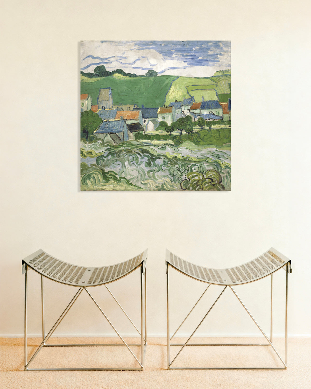 Poster av Utsikt över Auvers (1890) av Vincent van Gogh