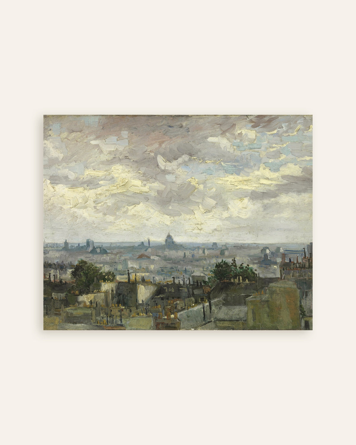 Poster av Utsikt över Paris (1886) av Vincent van Gogh, miniatyrbild