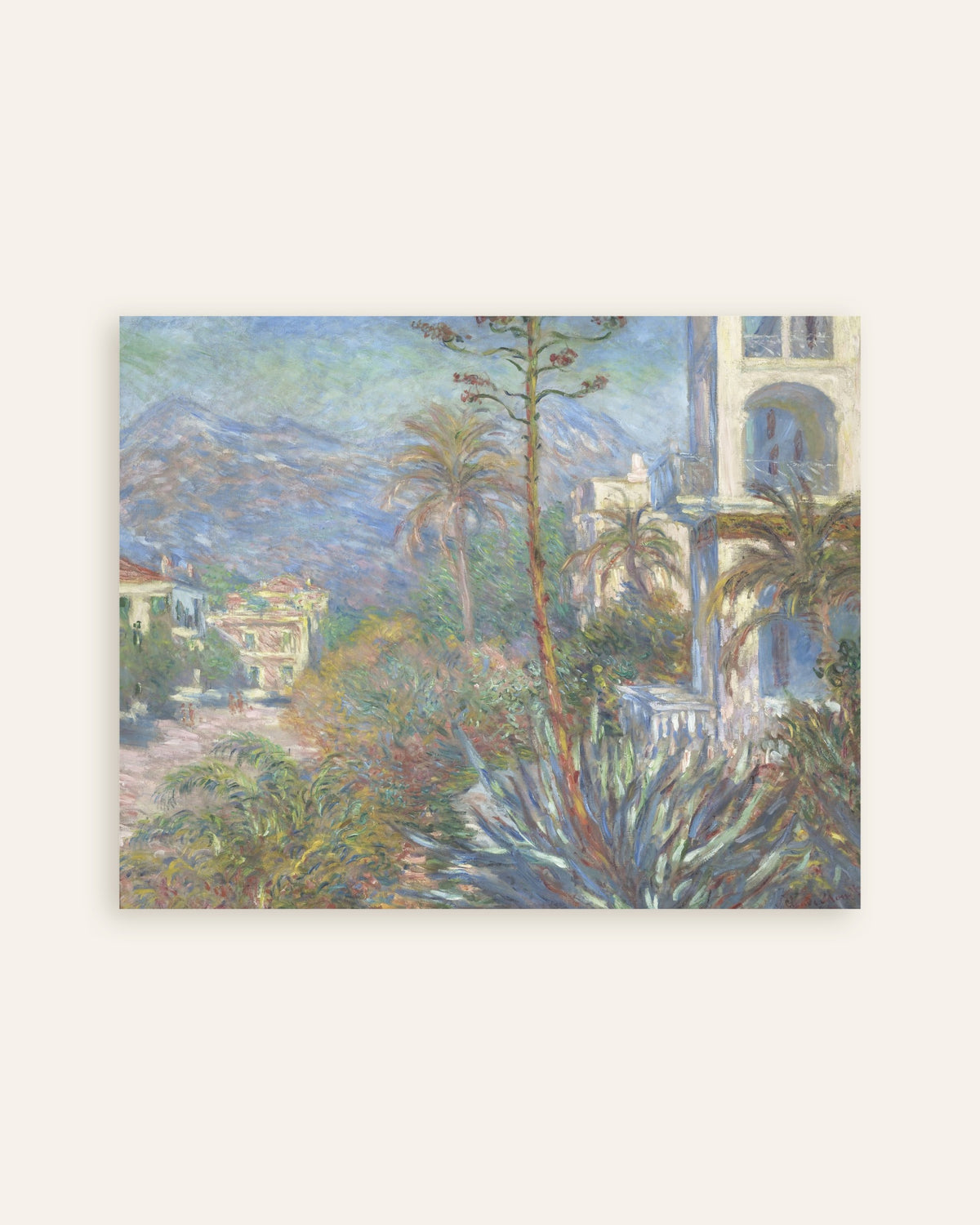 Poster Villor i Bordighera (1884) av Claude Monet, miniatyr