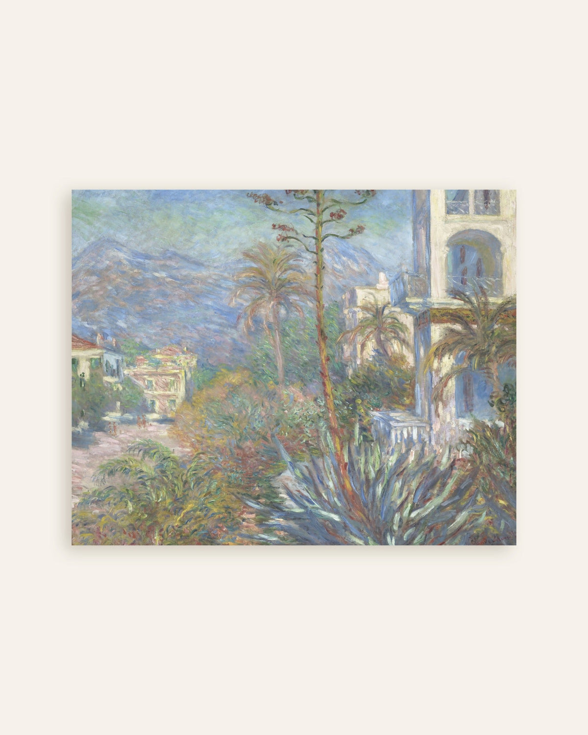 Poster Villor i Bordighera (1884) av Claude Monet, miniatyr
