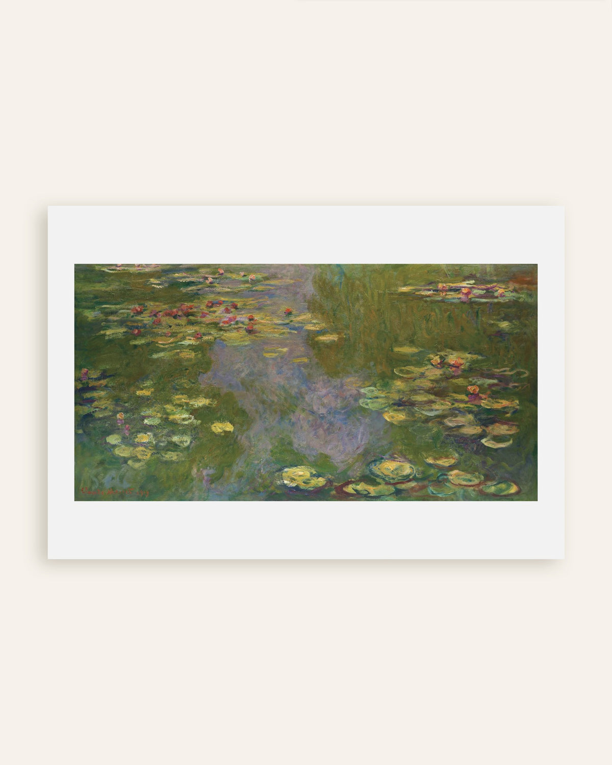 Poster Näckrosor (1919) av Claude Monet, miniatyr