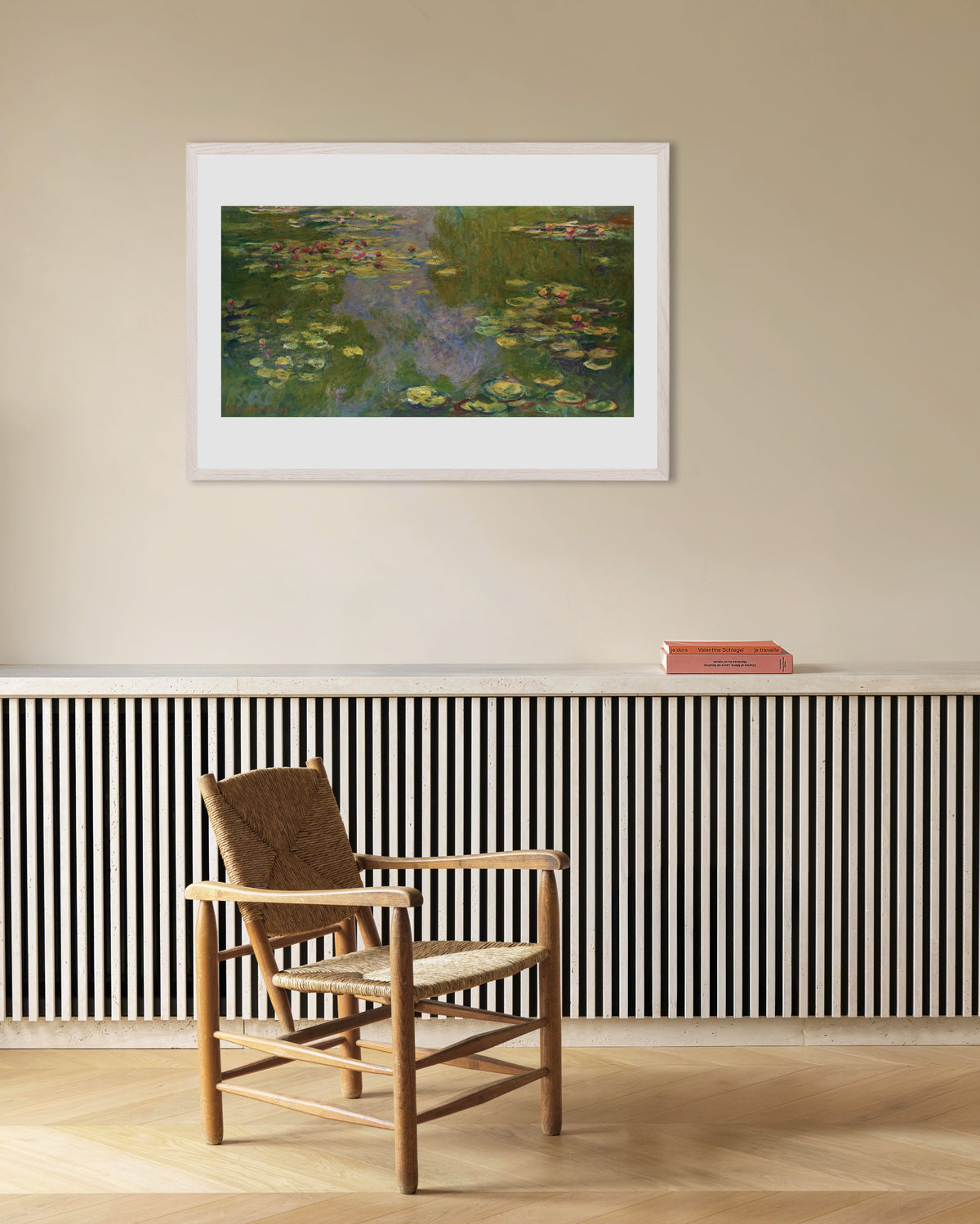 Poster Näckrosor (1919) av Claude Monet med vit träram