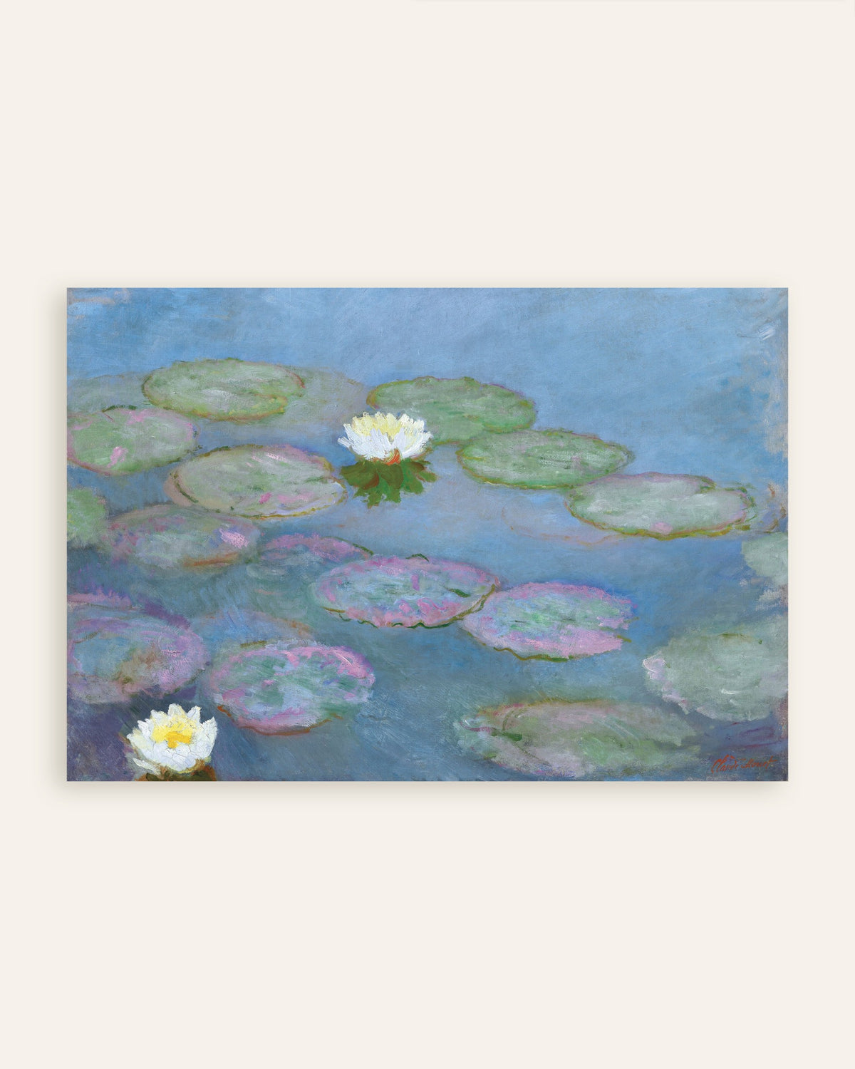 Poster Näckrosor (ca 1897–1899) av Claude Monet, miniatyr