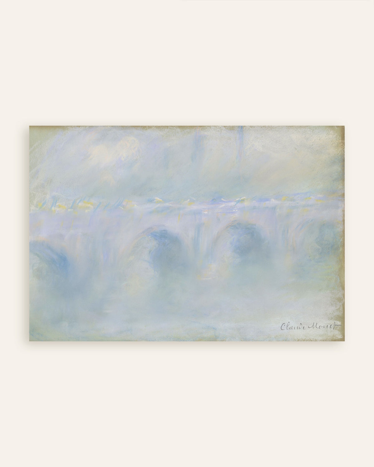 Poster Waterloo Bridge (1901) av Claude Monet, miniatyr