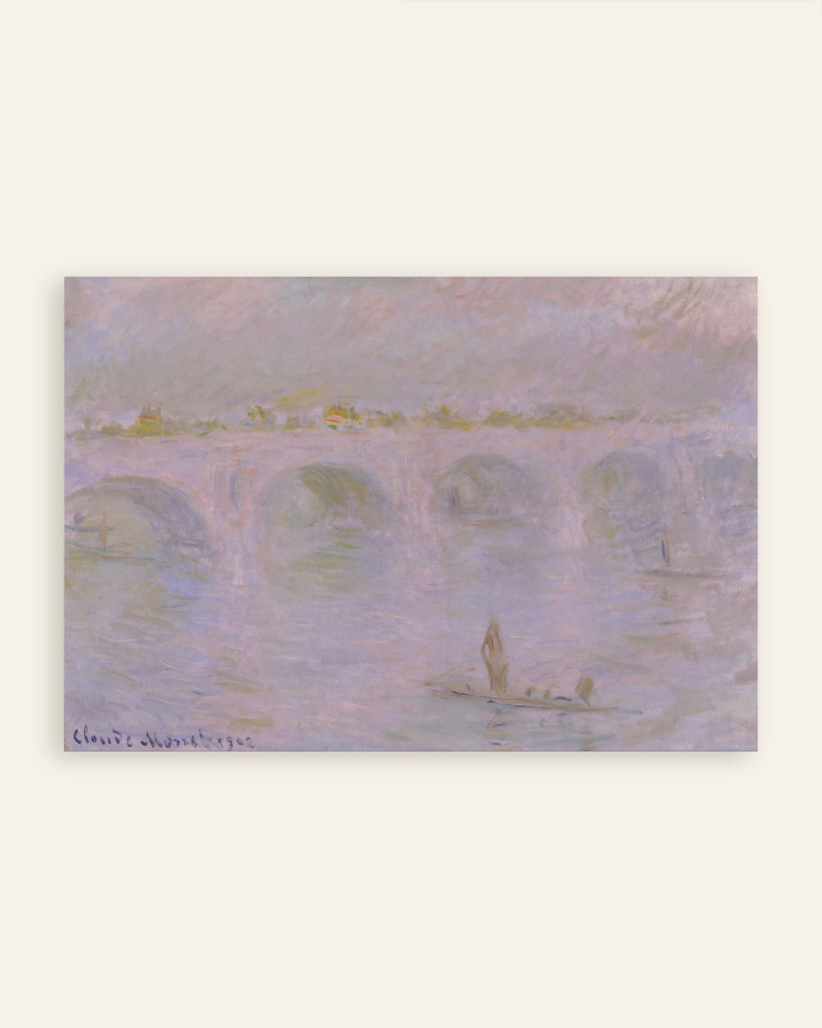 Poster Waterloo Bridge, London (1902) av Claude Monet, miniatyr