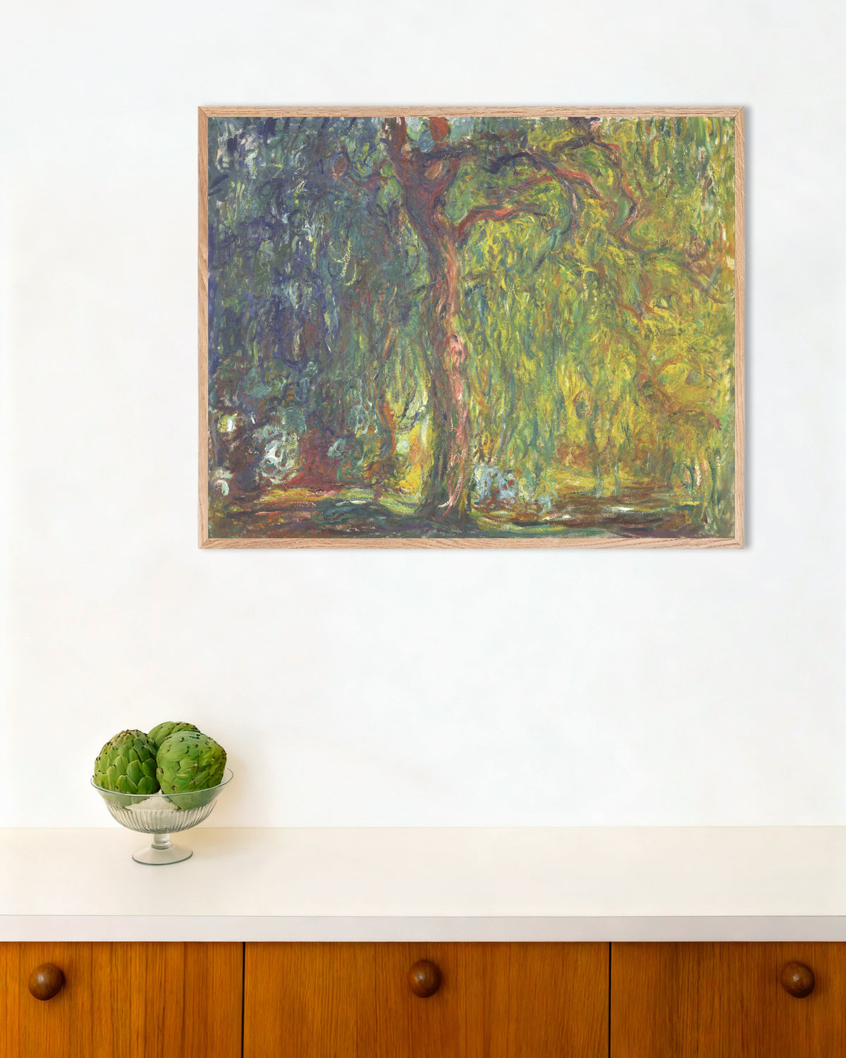 Poster Tårpil (1918–1919) av Claude Monet med ram i naturträ