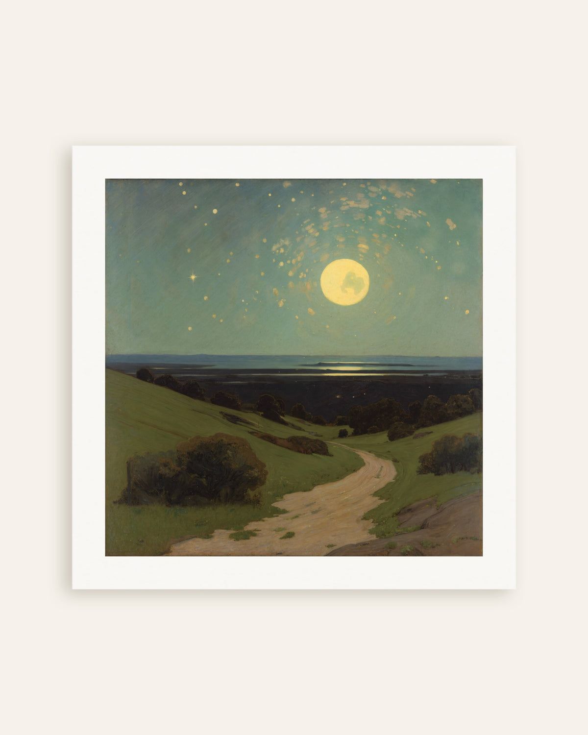 Poster Fullmåne över kullarna, miniatyrbild