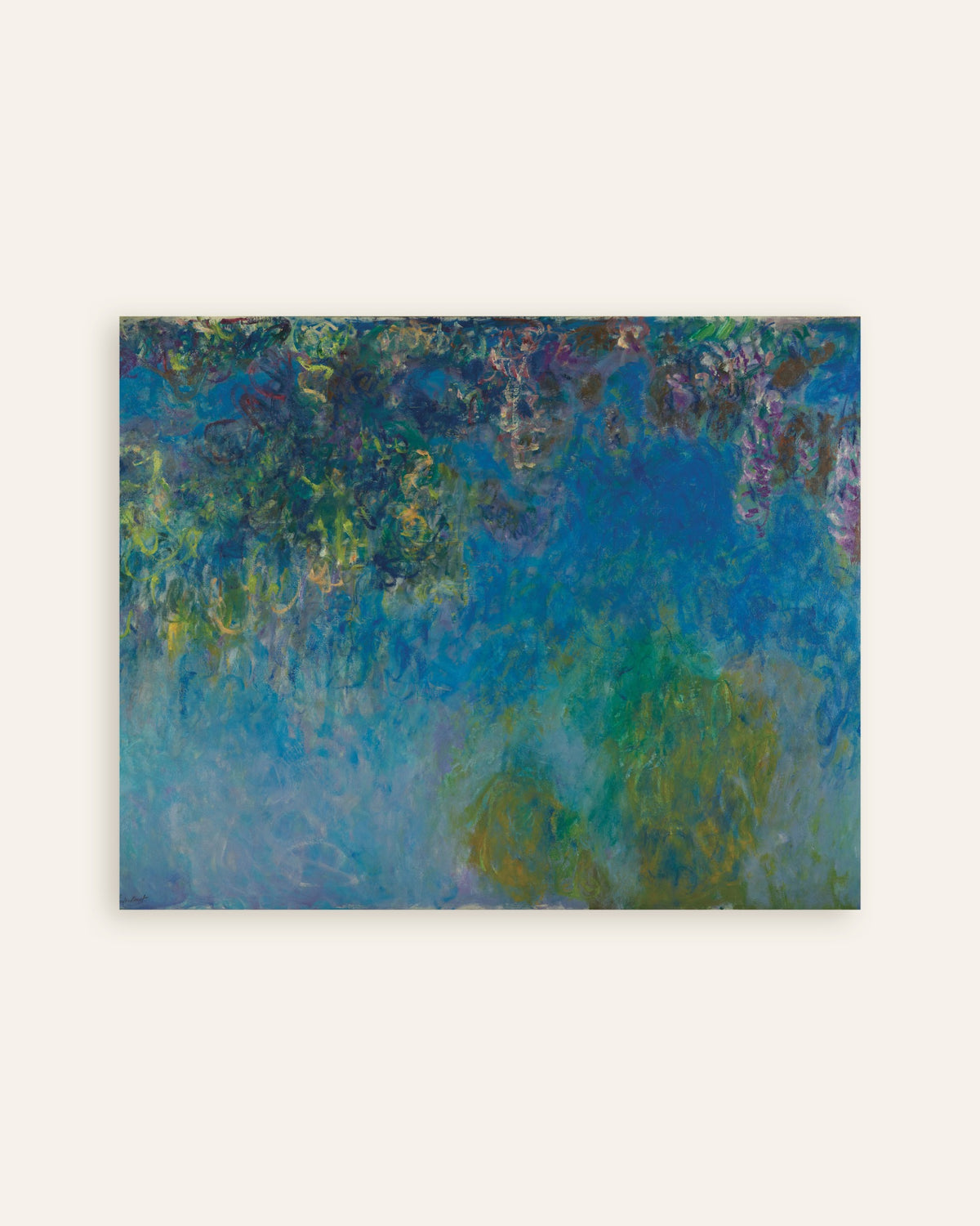 Poster Blåregn (ca 1925) av Claude Monet, miniatyr