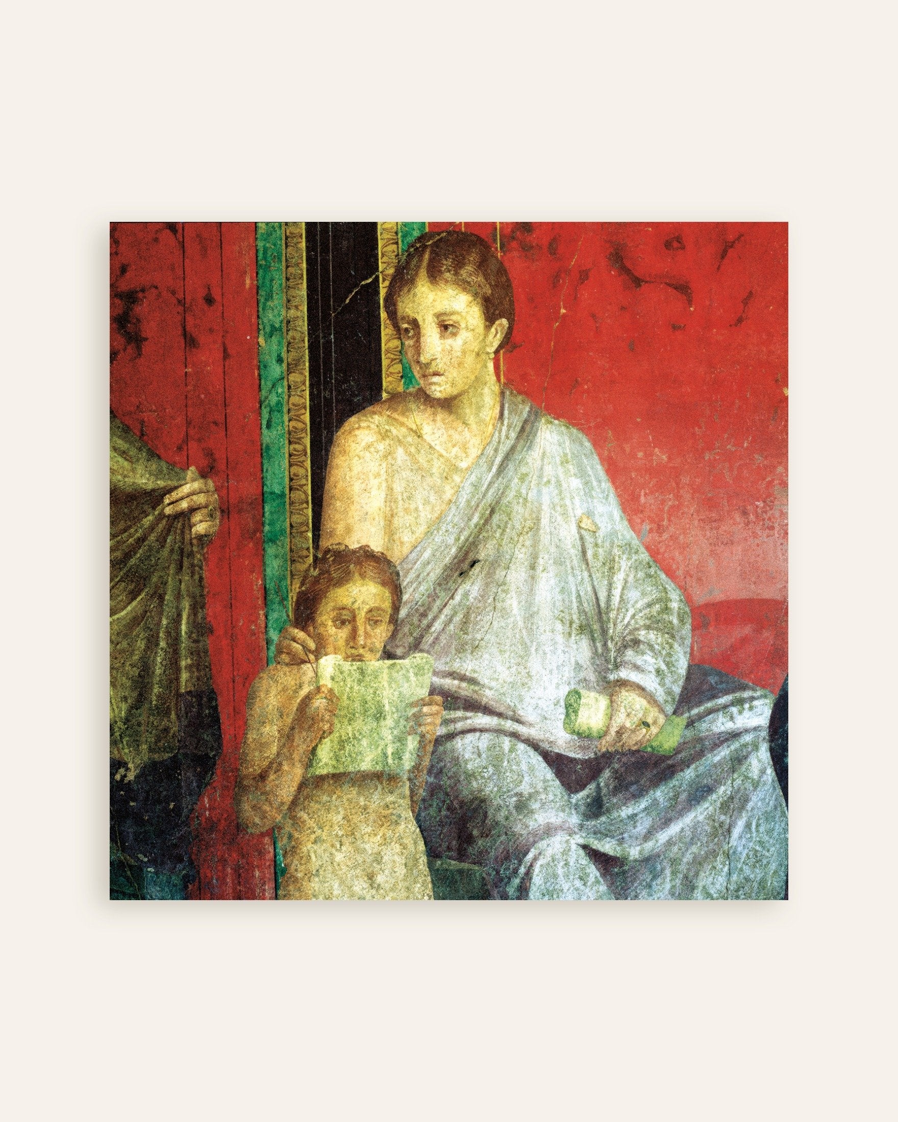 Poster of Young girl reading fresco poster, thumbnail